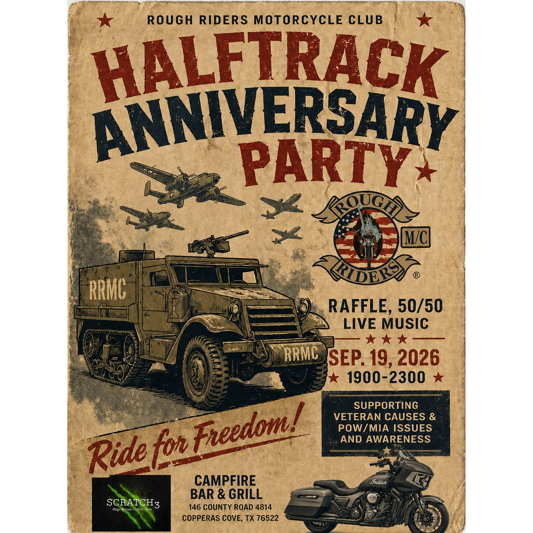 Halftrack Anniversary Party flyer